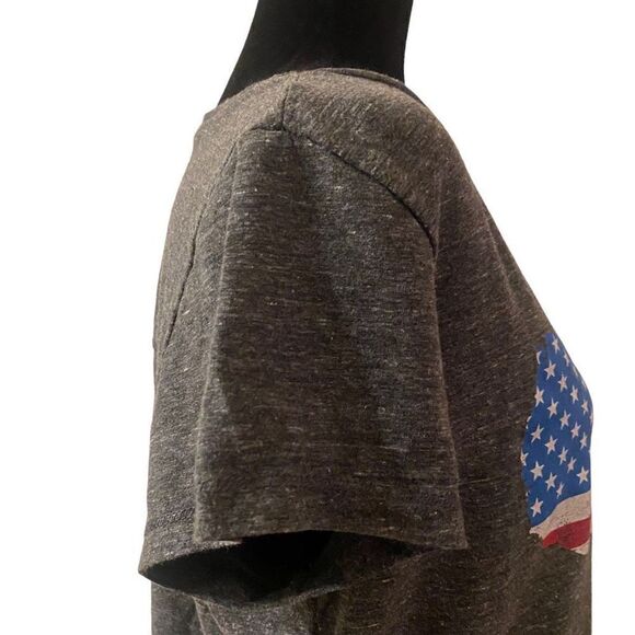 State Of Mine Gray America US Flag Patriotic Short Sleeve T-Shirt Size M - Picture 6 of 12